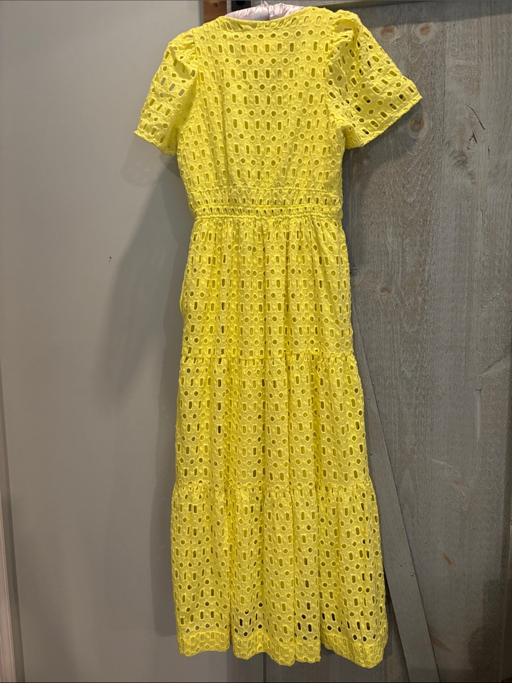 Anthropologie Yellow Eyelet Maxi Dress - Picture 9 of 9